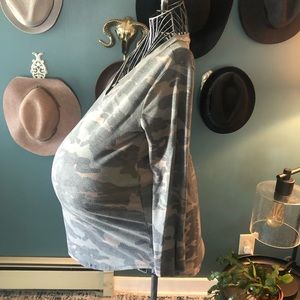 Green Faded Camo Cross top Maternity